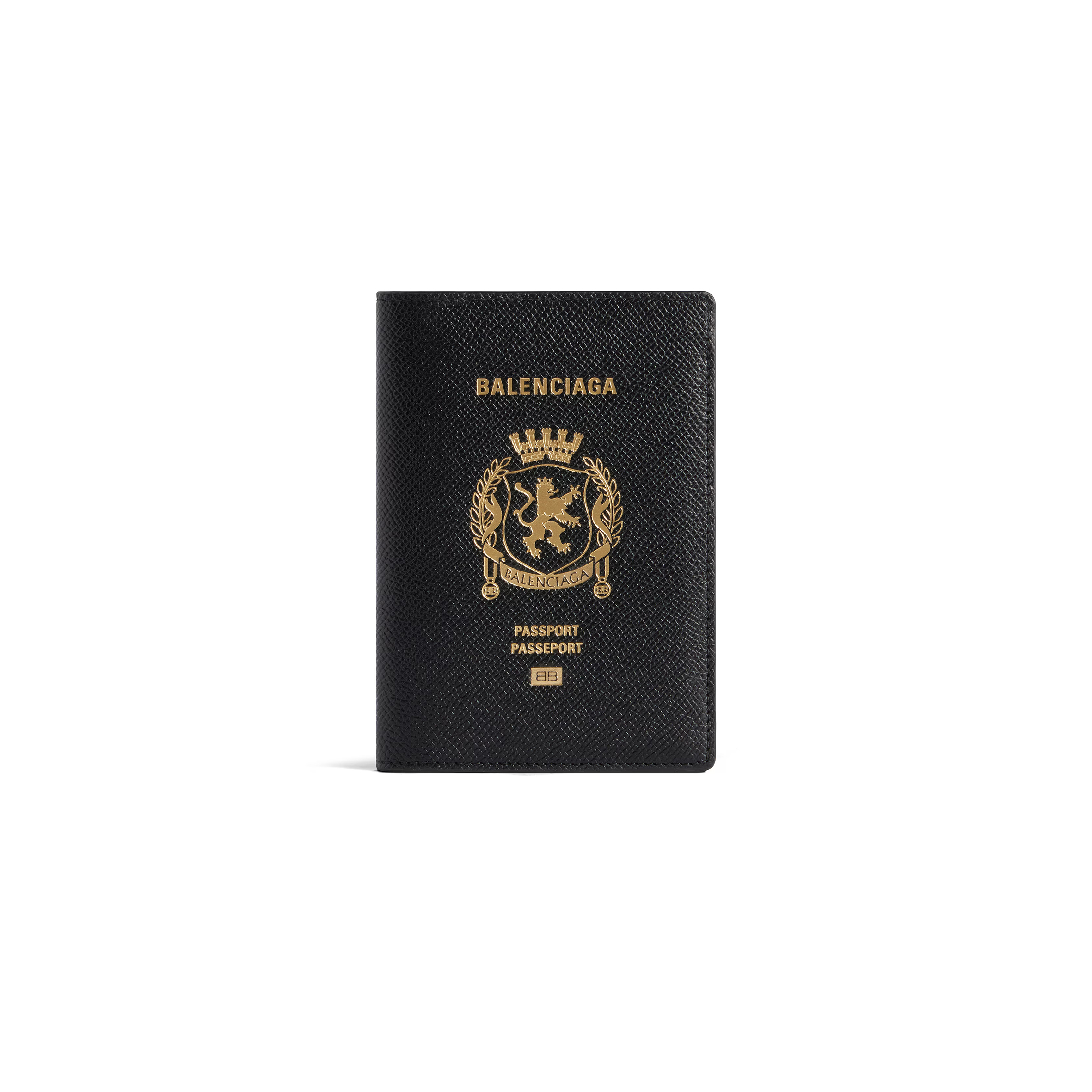 BALENCIAGA MEN'S PASSPORT HOLDER IN BLACK 7877422AA3R1000 (13.9*9.9*1.5cm)